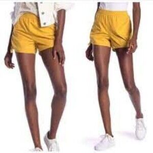Madewell Pull On Shorts Womens S Greek Gold Side Tie Stretch Casual Beachy Indie